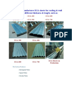The Factory Manufactures EGA Sheets For Roofing