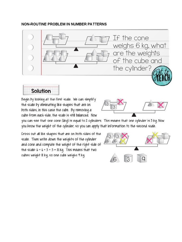 Non-Routine Problem in Number Patterns | PDF