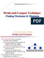Divide-and-Conquer Technique:: Finding Maximum & Minimum