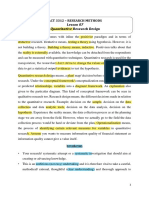 Act 3312 - Research Methods: Lesson 07 Quantitative Research Design