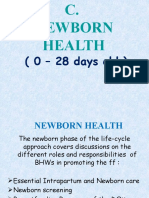 BHW TRAINING newborn health