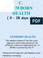 BHW TRAINING Newborn Health