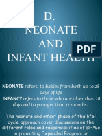 BHW TRAINING Neonate and Infant Health