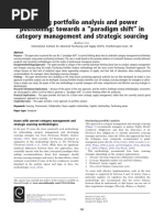 Sourcing Portfolio Analysis and Power Positioning: Towards A "Paradigm Shift" in Category Management and Strategic Sourcing