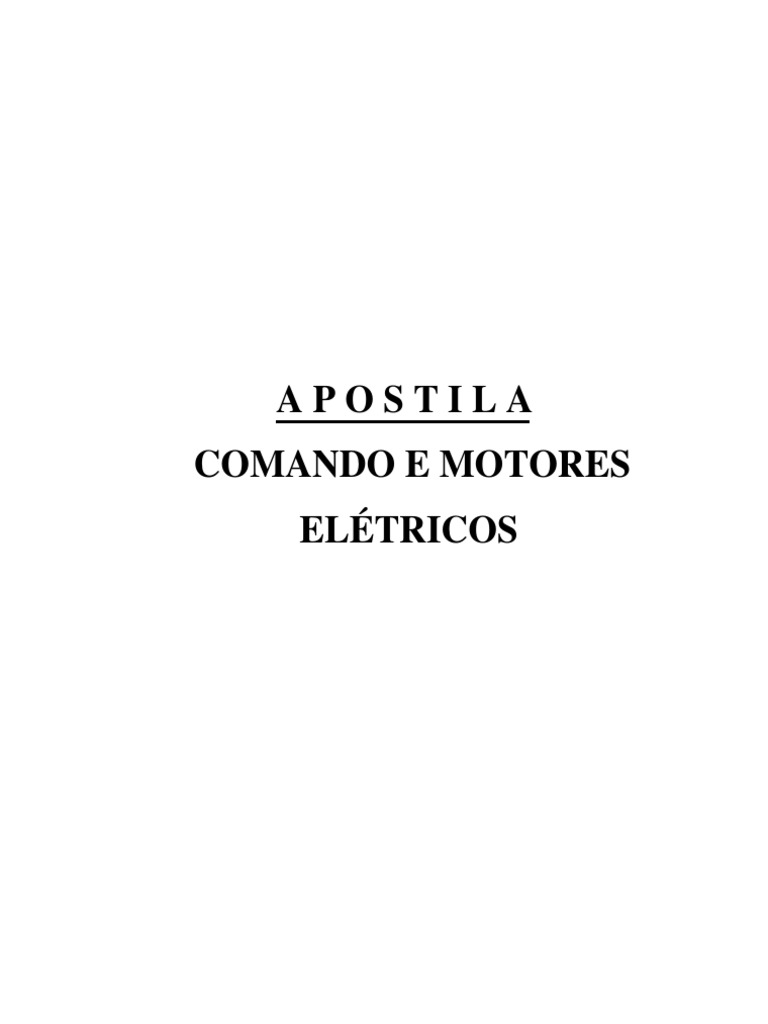 Apostila de Motores e Comandos Elétricos | PDF | Ímã | Motor elétrico