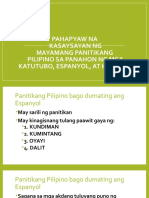 Pahapyaw Na Kasaysayan NG Panitikang Pilipino