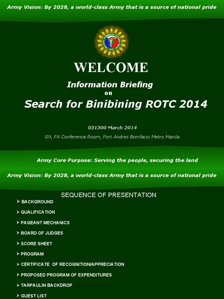 Miss ROTC 2014 Pageant Overview | PDF | Military Science | Military