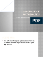 Language of Mathematics - Mathematicl Translation
