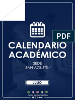 Calendario Academico Julio San Agustín