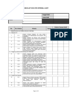 EHS Site Internal Audit Checklist