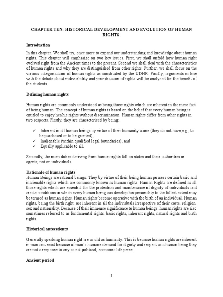 Historical Development Of Human Rights – QRJMN