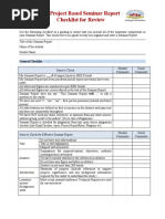 Review I - CheckList For Student and Guide PBS