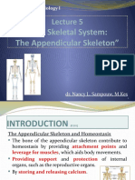 Lecture 5 - The Tissue Skeletal System - The Appendicular Skeleton - Agustus 2018