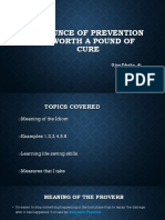 Ojas PPT Prevention Better Than Cure (Autosaved)