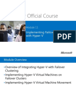 Microsoft Official Course: Implementing Failover Clustering With Hyper-V