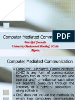Computer Mediated Communication: Boutkhil Guemide University Mohammed Boudiaf, M'sila Algeria