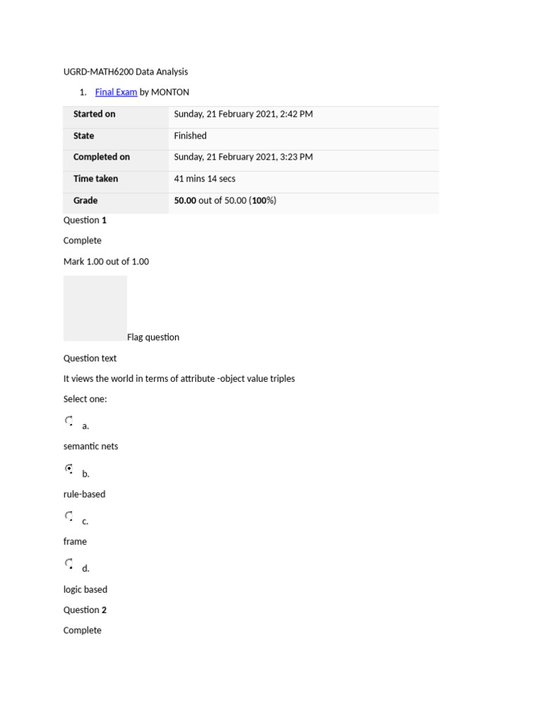 MATH6200 Data Analysis 2021 FINALS | PDF | Logistic Regression ...