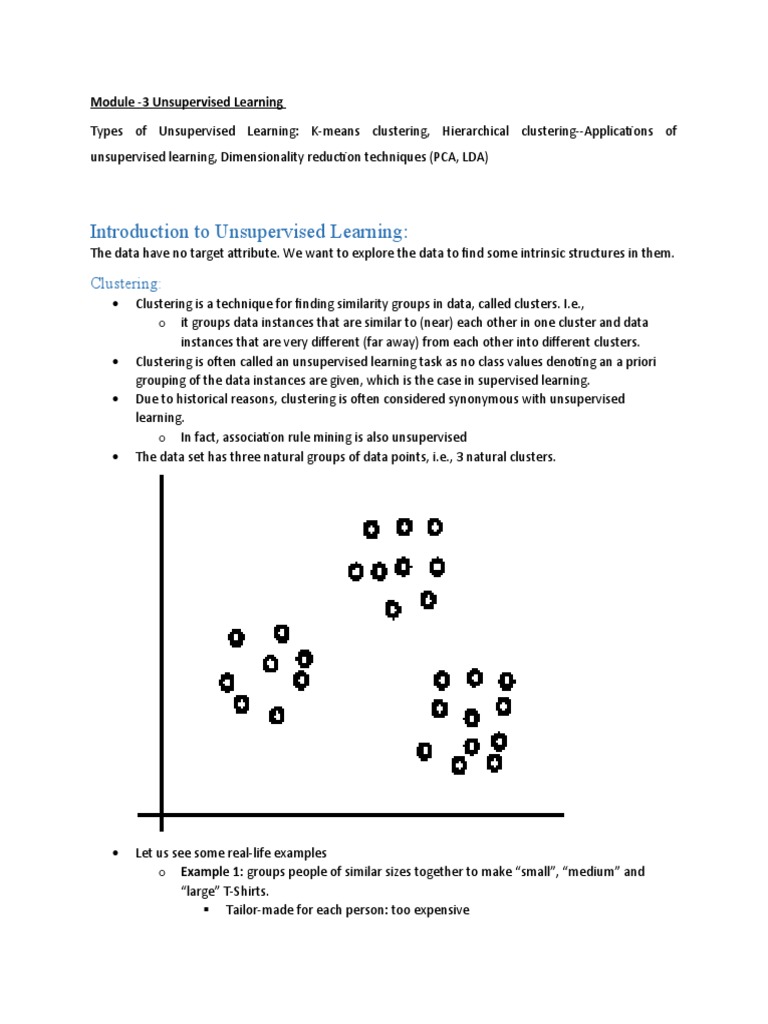Introduction To Unsupervised Learning:: Clustering | Download Free PDF ...