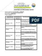 Individual Workweek Accomplishment Report