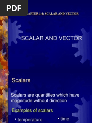 Nasa Scalars And Vectors