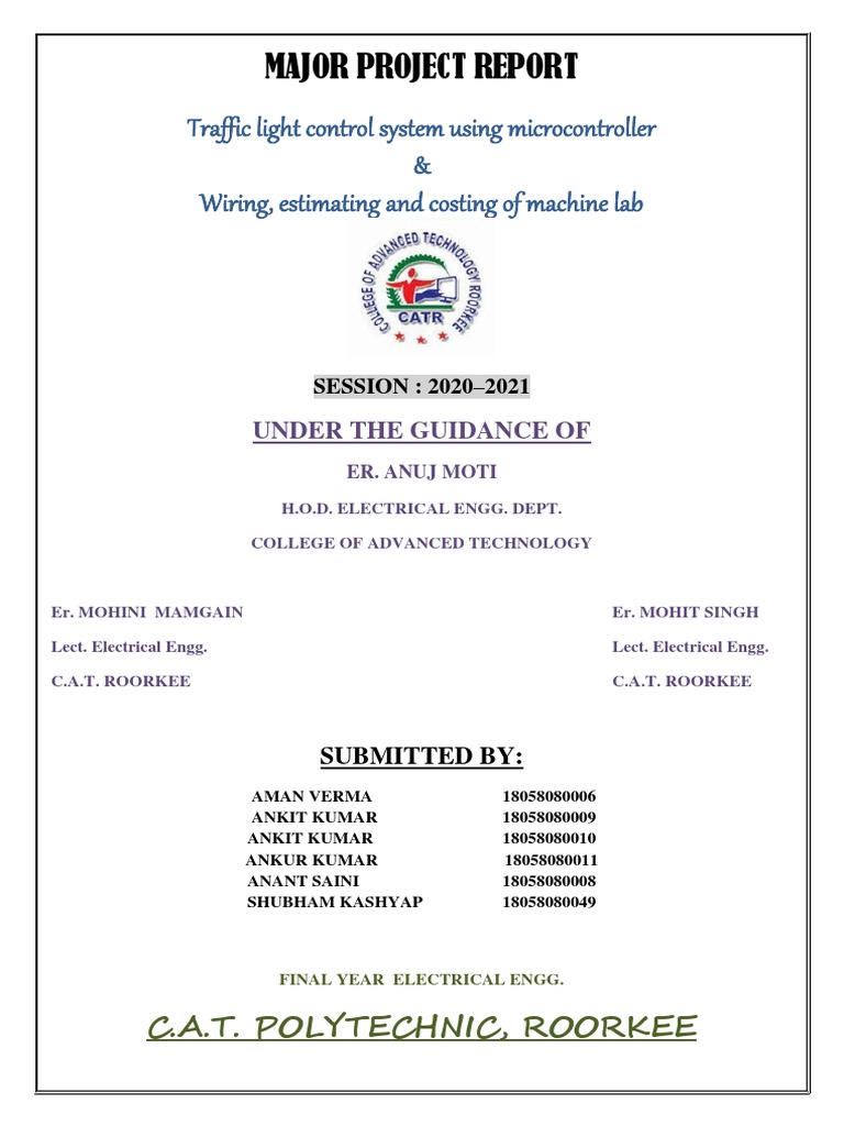 Major Project Report Front Page Print | PDF | Science & Mathematics ...