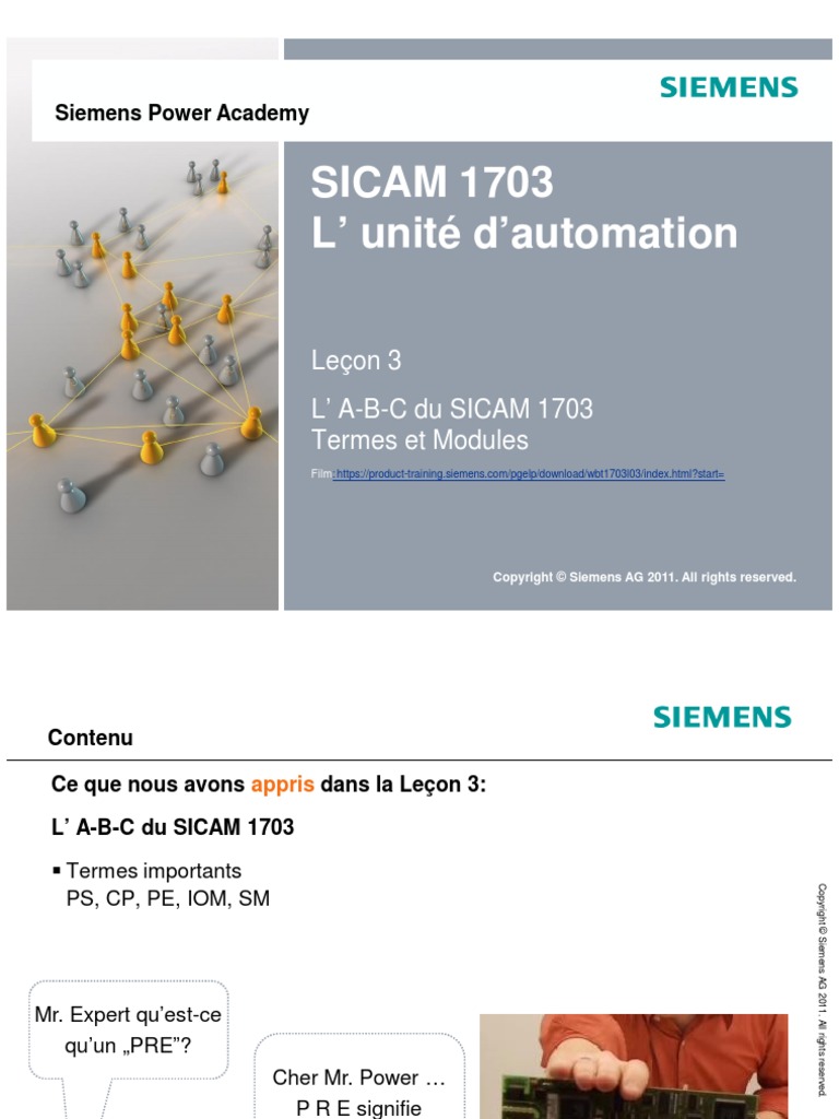 Easy SICAM 1703 Leçon3 | PDF | Entrée/Sortie | Électronique