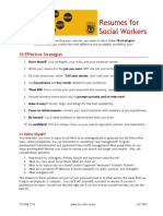 Resume Samples For Social Workers