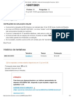 PROVA ONLINE - 10 - 07 - 2021 - Análise de Demonstrações Financeiras - 2021 - 1