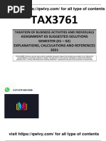 Tax3761 - Assignment 03 Solutions (Semester 01 - 02) - 2021 PDF