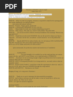 Script for Christmas Party
