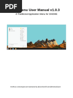 Arcmenu User Manual V1.0.3: A Traditional Application Menu For Gnome