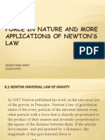 Force in Nature and More Applications of Newton'S LAW: Sebastiana Awat E1Q010025