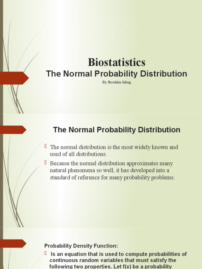 Biostatistics For Academic3 PDF Normal Distribution Standard