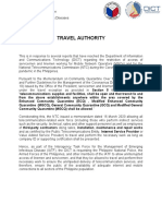 Travel Authority: Inter-Agency Task Force On Emerging Infectious Diseases