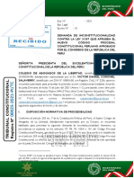 Demanda contra nuevo Código Procesal Constitucional