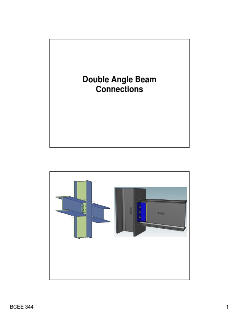 Double Angle Beam Connection Design | PDF