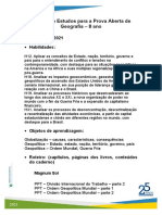 Roteiro de Estudos - Segunda Prova Aberta - 8 Ano - 23-06-2021