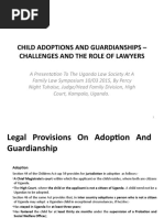 Child Adoptions and Guardianships