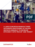 A Large European Manufacturer Automates Processing of 140,000 Invoices Annually To Increase Efficiency With TruCap+ and TruBot