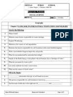 Homework Worksheet: Chennai Public School