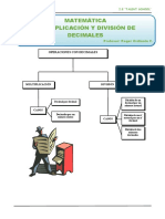 Multiplicación y División de Decimales para Segundo de Secundaria