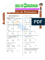 Ejercicios de Polinomios para Segundo de Secundaria