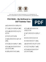FOX RAIN - My Girlfriend Is A Gumiho OST Kalimba Tabs