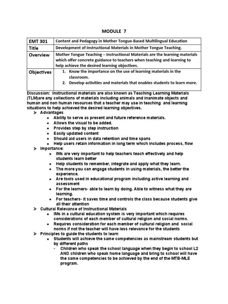 Module 7 | PDF | Learning | Teachers