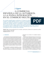 La Política Comercial Española de La Autarquía A La Plena Integración en El Comercio Multilateral