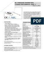 Melt Pressure Transmitters Ke Series Performance Level C': Output 4... 20ma