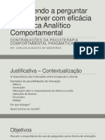 Curso Guto 2018 - Aprendendo A Perguntar Clinica Comportamental