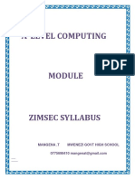 Zimsec 'A' Level Computing Module Notes