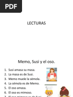 Lecturas cortas con m, p, l, s para niños | PDF