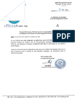 Lettre relative à l'arrivée du Vaccin Johnson et Johnson au Mali août 2021